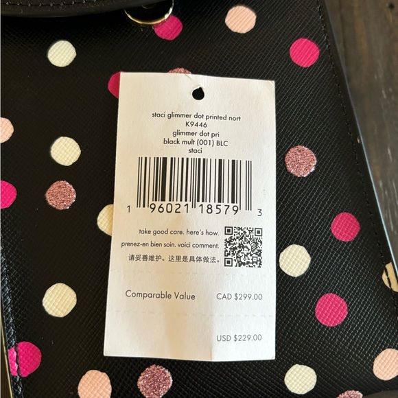 NEW Kate Spade Glimmer Dot Printed Nort - Picture 2 of 12